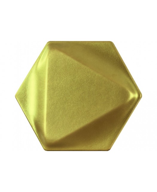 Carrelage hexagonal avec relief doré 16x18 cm