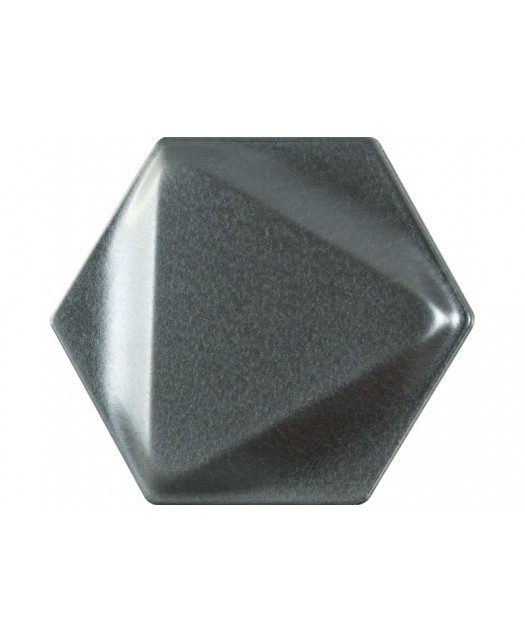 Carrelage hexagonal avec relief anthracite 16x18 cm
