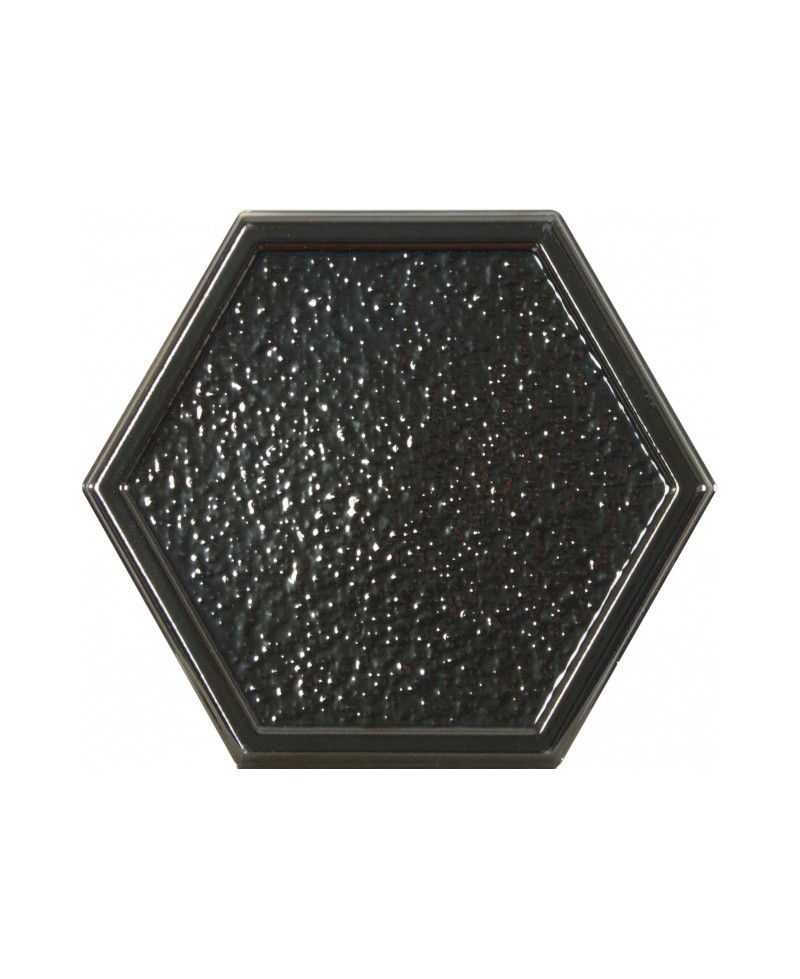 Carrelage hexagonal avec relief 23x27 cm, anthracite