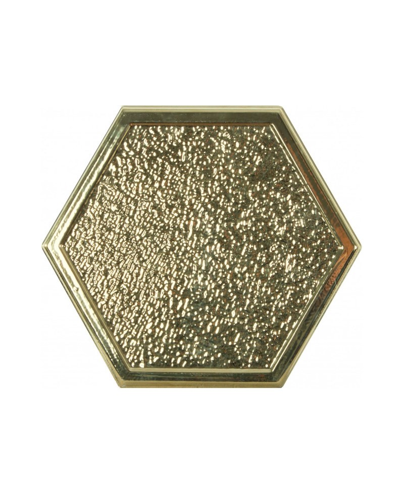 Carrelage hexagonal avec relief 23x27 cm, doré