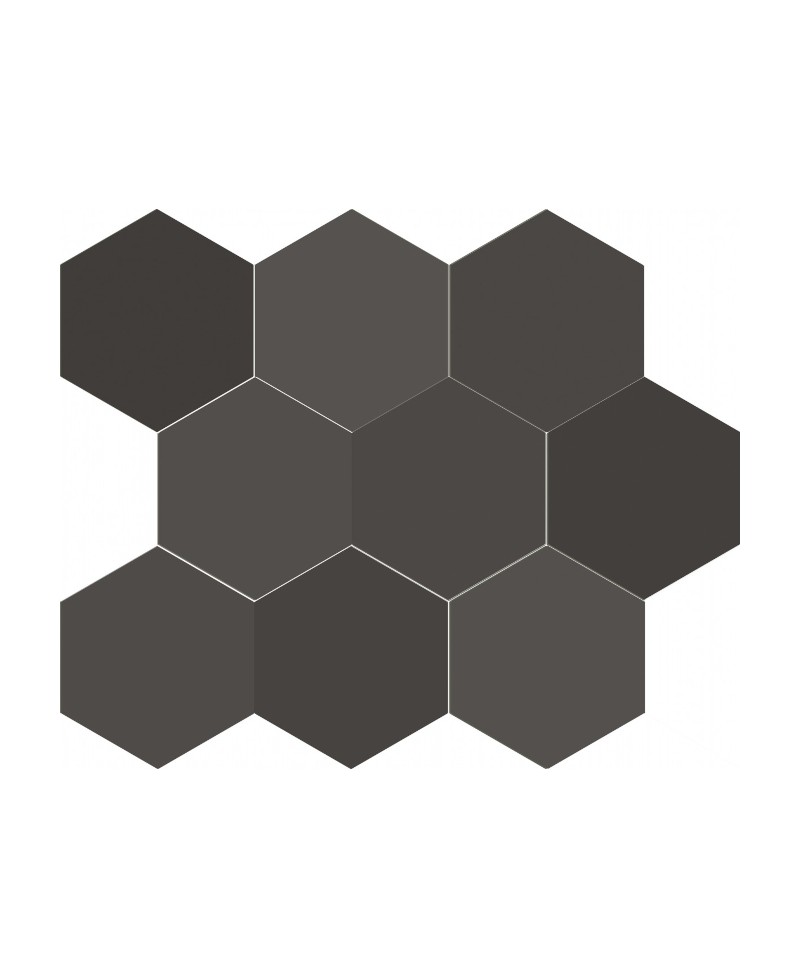 Carrelage hexagonal gris 21,5x25 cm, sol, mur, intérieur et extérieur