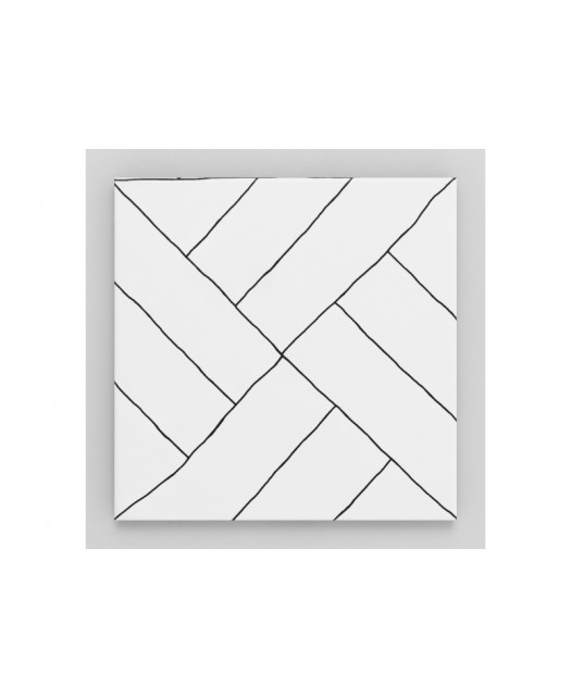 Carrelage mur et sol de salle de bain ou cuisine, 22,3x22,3 cm, noir et blanc