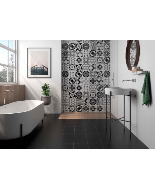 Carrelage mur et sol de salle de bain ou cuisine, 22,3x22,3 cm, blanc