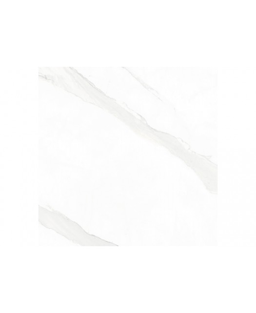 Carrelage imitation marbre 75x75 cm, blanc, brillant