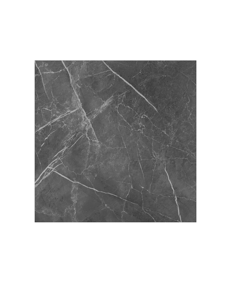 Carrelage imitation marbre 60x60 cm, noir, brillant