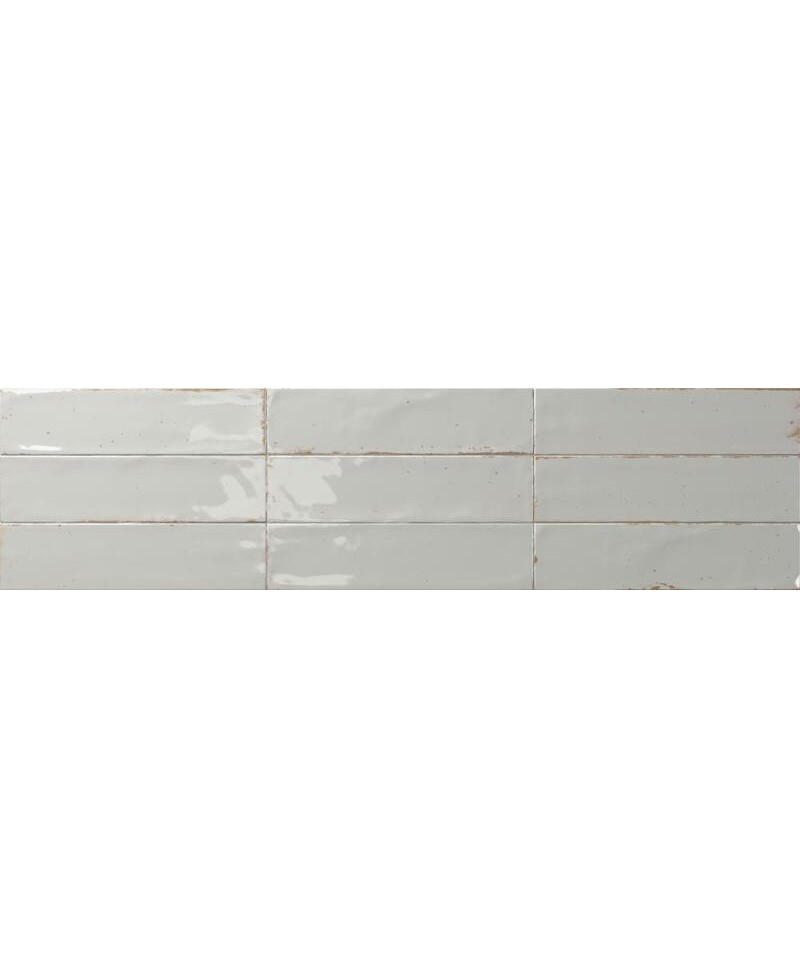 Carrelage aspect zellige 7x28 cm blanc pour sol et mur