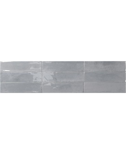 Carrelage aspect zellige 7x28 cm gris pour sol et mur