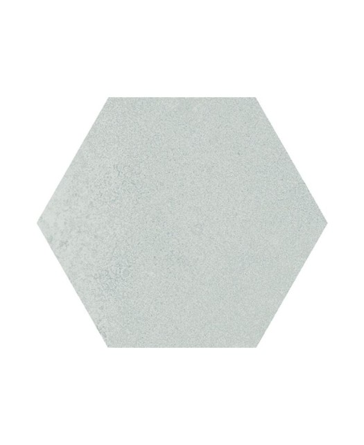 Carrelage hexagonal aspect ciment gris 15x17 cm