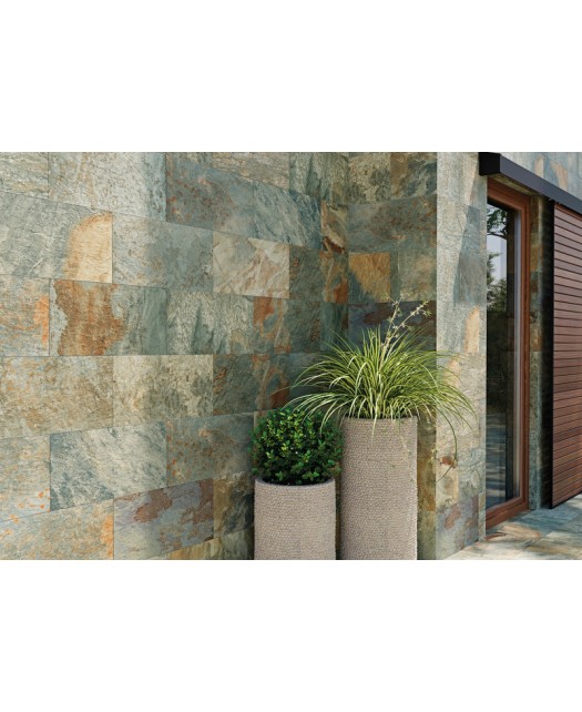 Carrelage extérieur antidérapant imitation pierre de Bali, 30,3x61,3 cm pour sol et mur