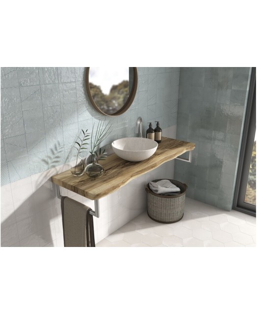 Carreau aspect ciment 14,7x14,7 cm, motifs, pour cuisine et salle de bain, mur et sol