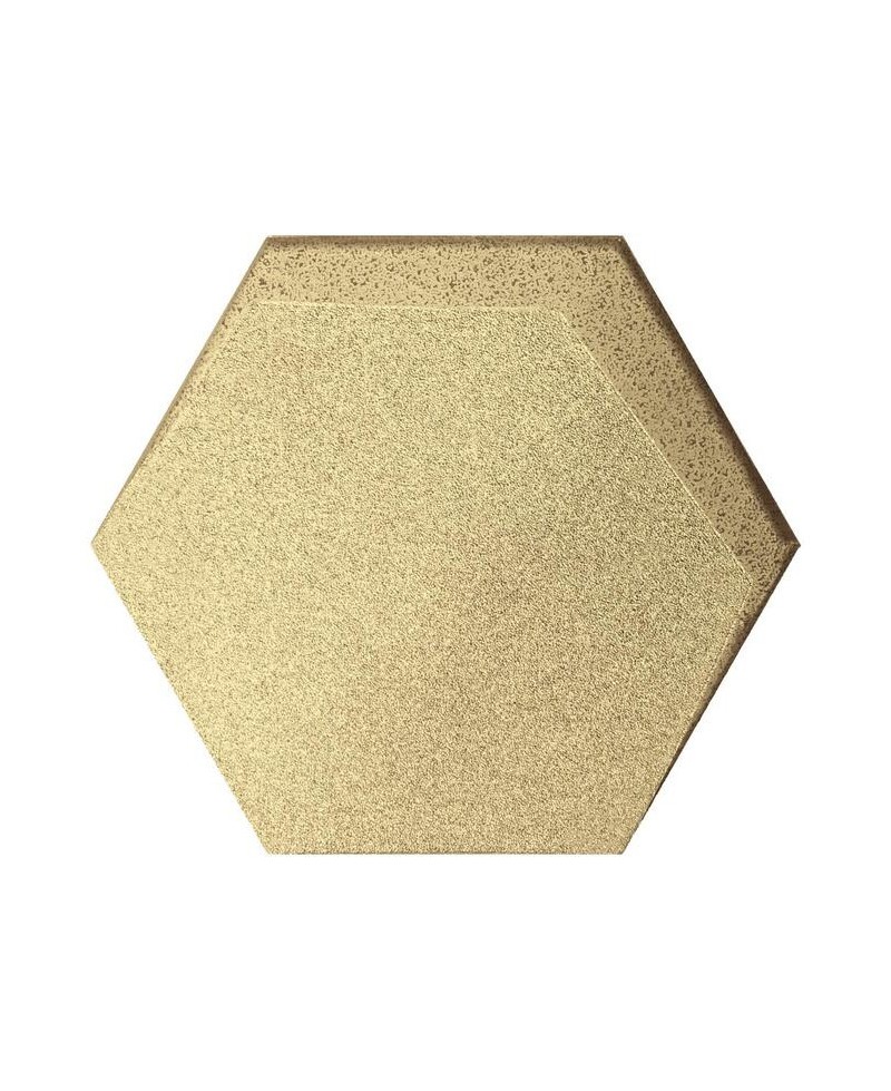 Carrelage hexagonal aspect ciment doré 15x17 cm