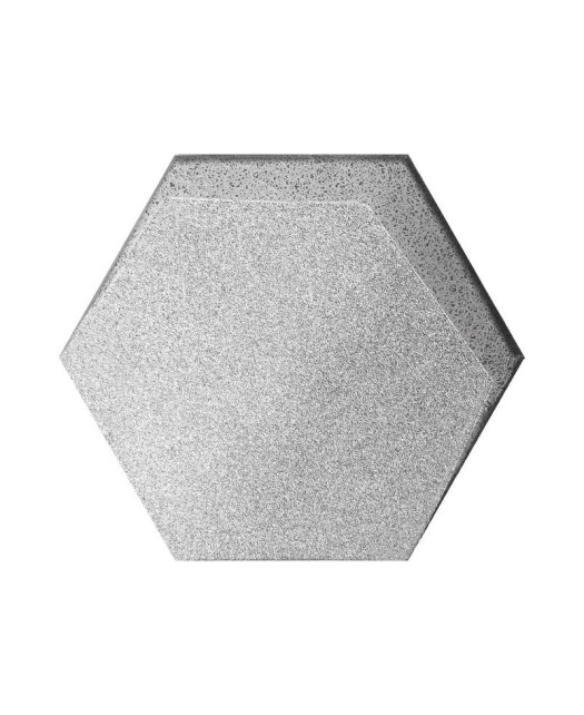 Carrelage hexagonal aspect ciment argenté 15x17 cm