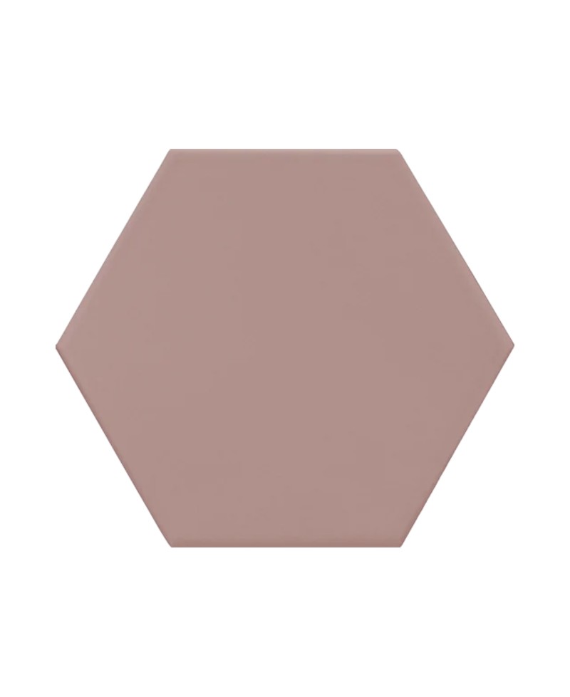 Carrelage hexagonal aspect carreau de ciment 15x17 cm, grès cérame, rouge, pour sol, mur, intérieur et extérieur.