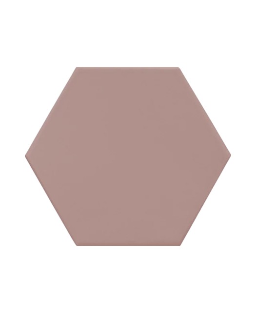 Carrelage hexagonal aspect carreau de ciment 15x17 cm, grès cérame, rouge, pour sol, mur, intérieur et extérieur.