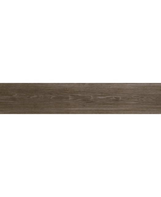 Carreau aspect bois 23x120 cm, grès cérame émaillé, bois foncé.