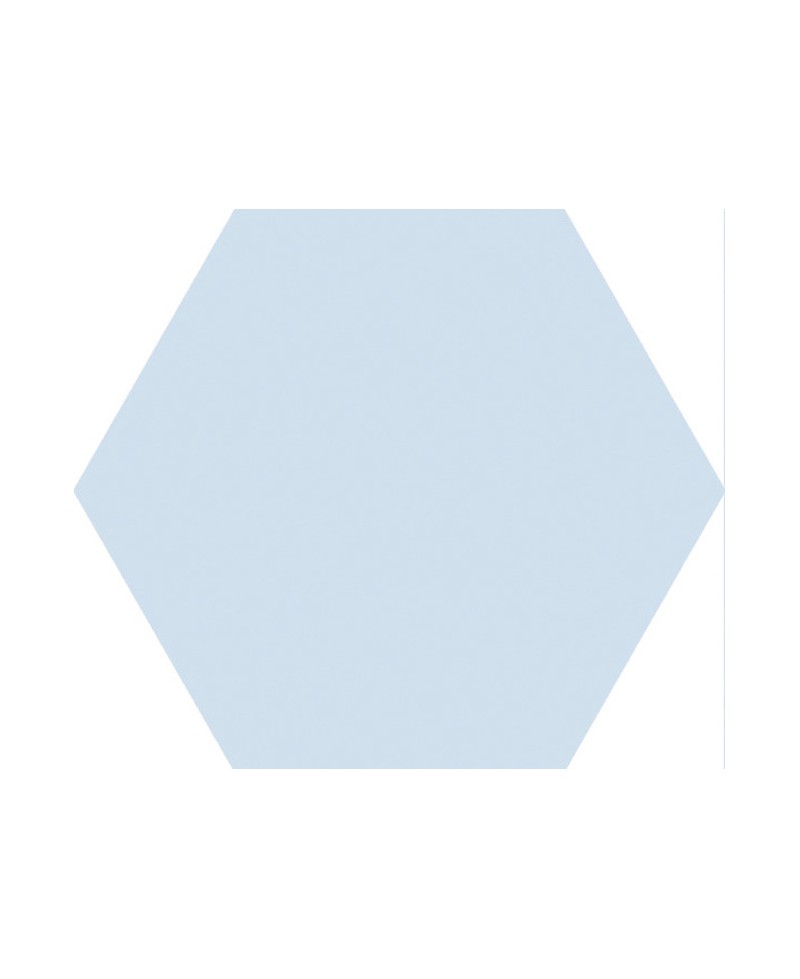 Carrelage hexagonal 15x17 cm, grès cérame, bleu, pour sol et mur, intérieur et véranda.