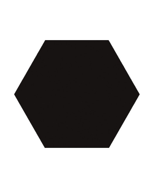 Carrelage hexagonal 15x17 cm, grès cérame, noir, pour sol et mur, intérieur et véranda.