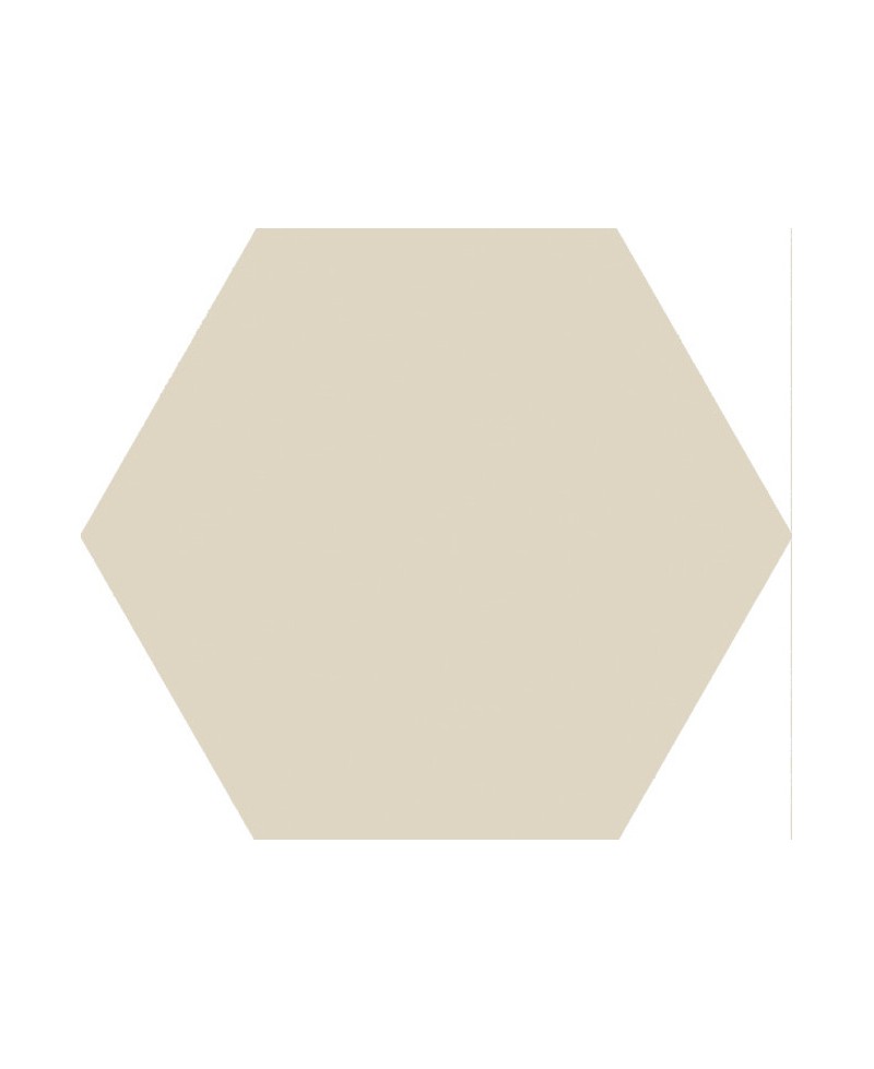 Carrelage hexagonal 15x17 cm, grès cérame, beige, pour sol et mur, intérieur et véranda.