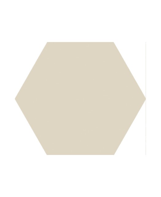 Carrelage hexagonal 15x17 cm, grès cérame, beige, pour sol et mur, intérieur et véranda.