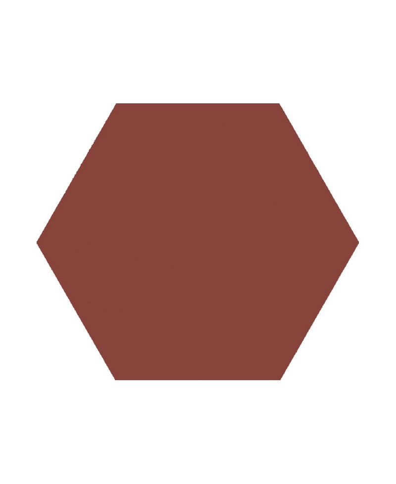 Carrelage hexagonal 15x17 cm, grès cérame, rouge bordeaux, pour sol et mur, intérieur et véranda.