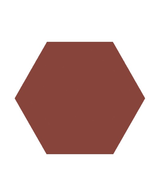 Carrelage hexagonal 15x17 cm, grès cérame, rouge bordeaux, pour sol et mur, intérieur et véranda.