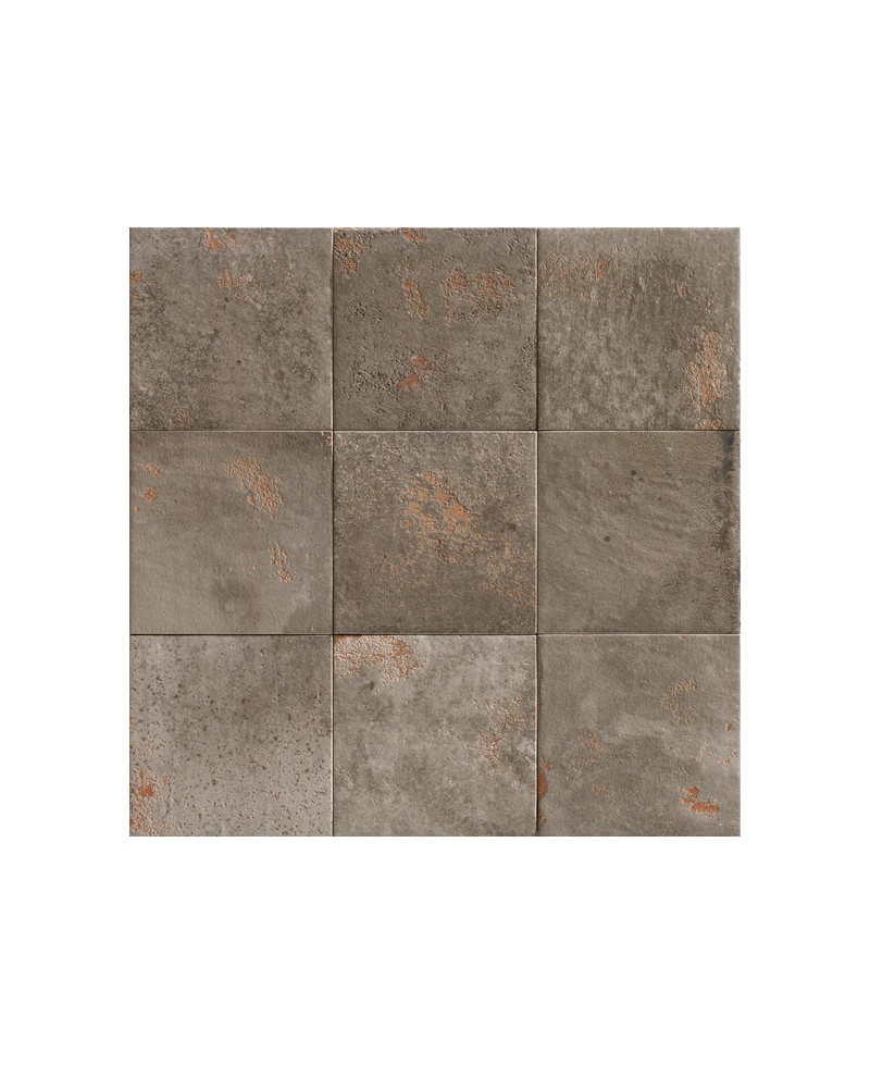 Carrelage imitation carreau de ciment 20x20 cm gris - grès cérame - apte pour sol et mur