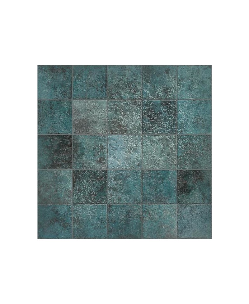 Carrelage pour piscine en grès cérame émaillé, brillant, 14,7x14,7 cm, turquoise