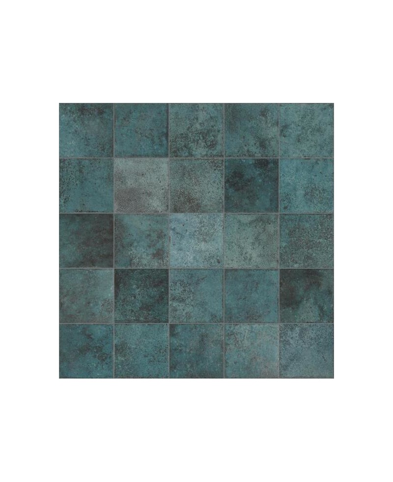 Carrelage pour piscine en grès cérame émaillé, mat antidérapant, 14,7x14,7 cm, bleu turquoise