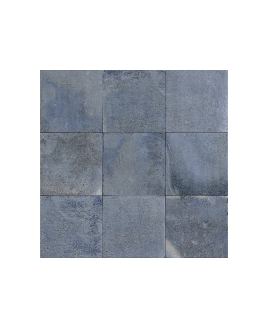 Carrelage style terre cuite en grès cérame émaillé - 20x20 cm - bleu - intérieur/extérieur/sol/mur - piscine