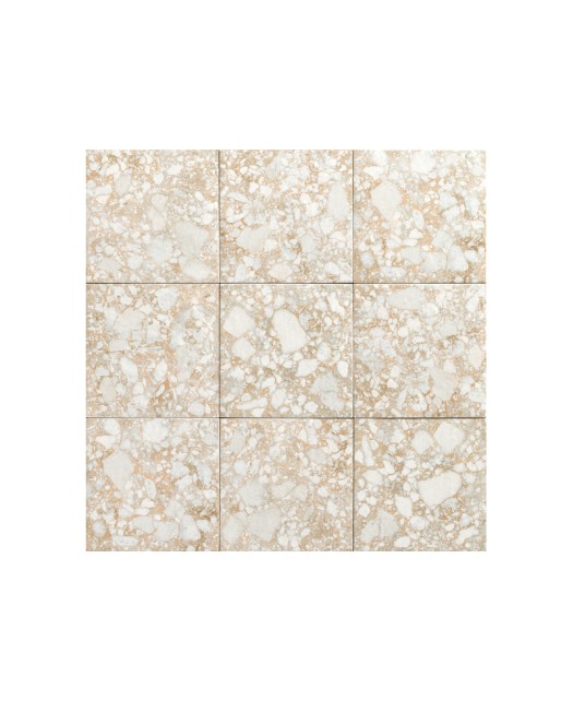 Carrelage imitation pierre Terrazzo 20x20 cm beige: sol, mur, intérieur, extérieur, piscine