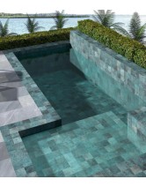 Carrelage pour piscine | Carreaux zones humides Papeete 14,7x14,7 cm